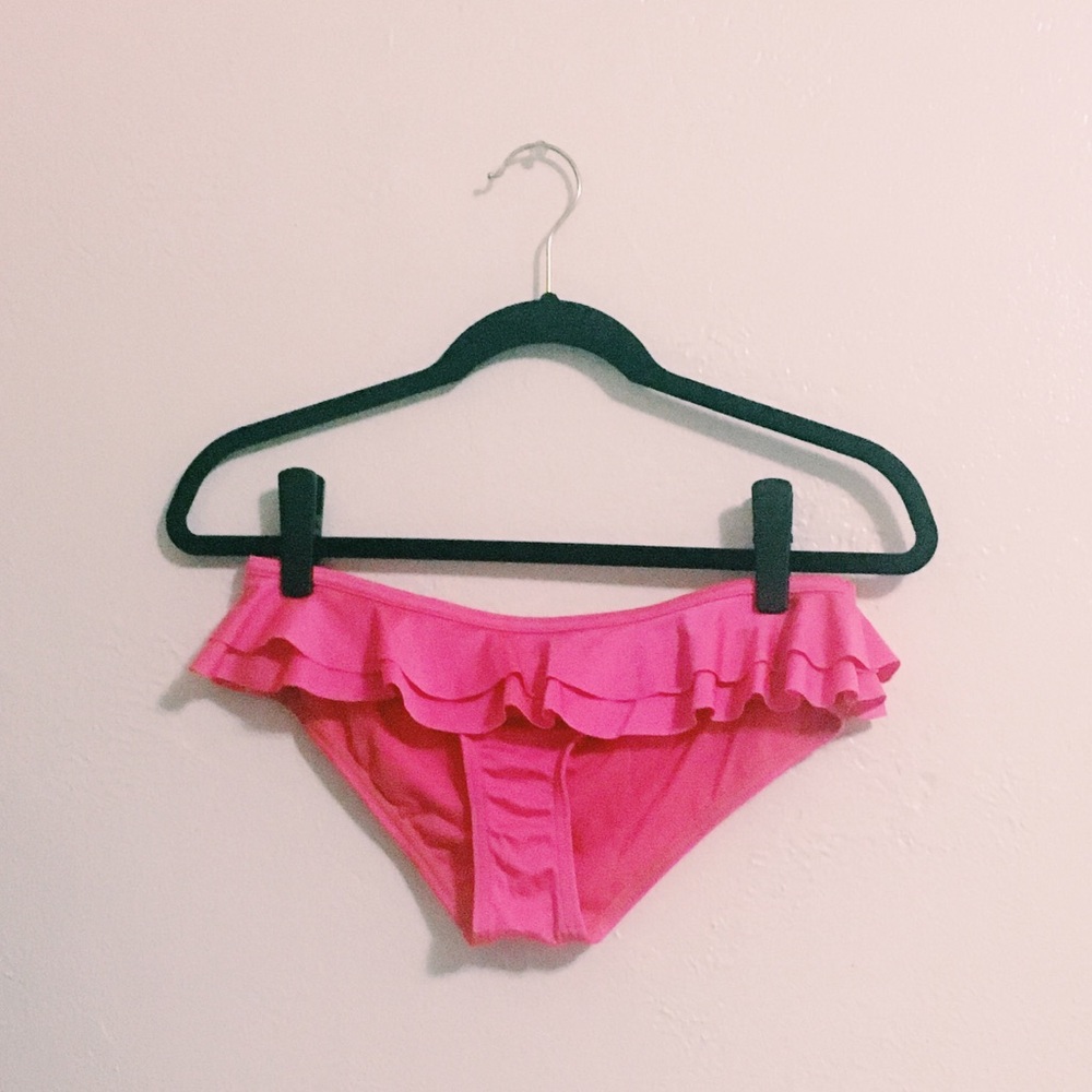 ASOS Pink Skirted Ruffle Bikini Bottom - Picture 2 of 7